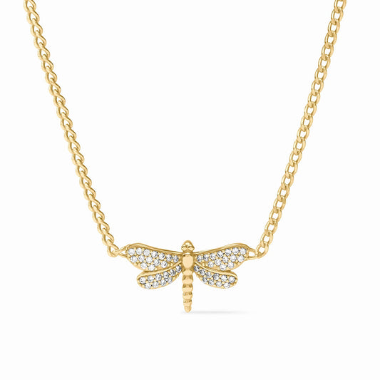 Julie Vos - Dragonfly Pavé Delicate Necklace