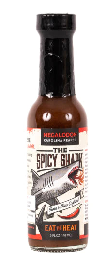 The Spicy Shark - Megalodon Carolina Reaper Hot Sauce (5OZ, WICKED HOT)