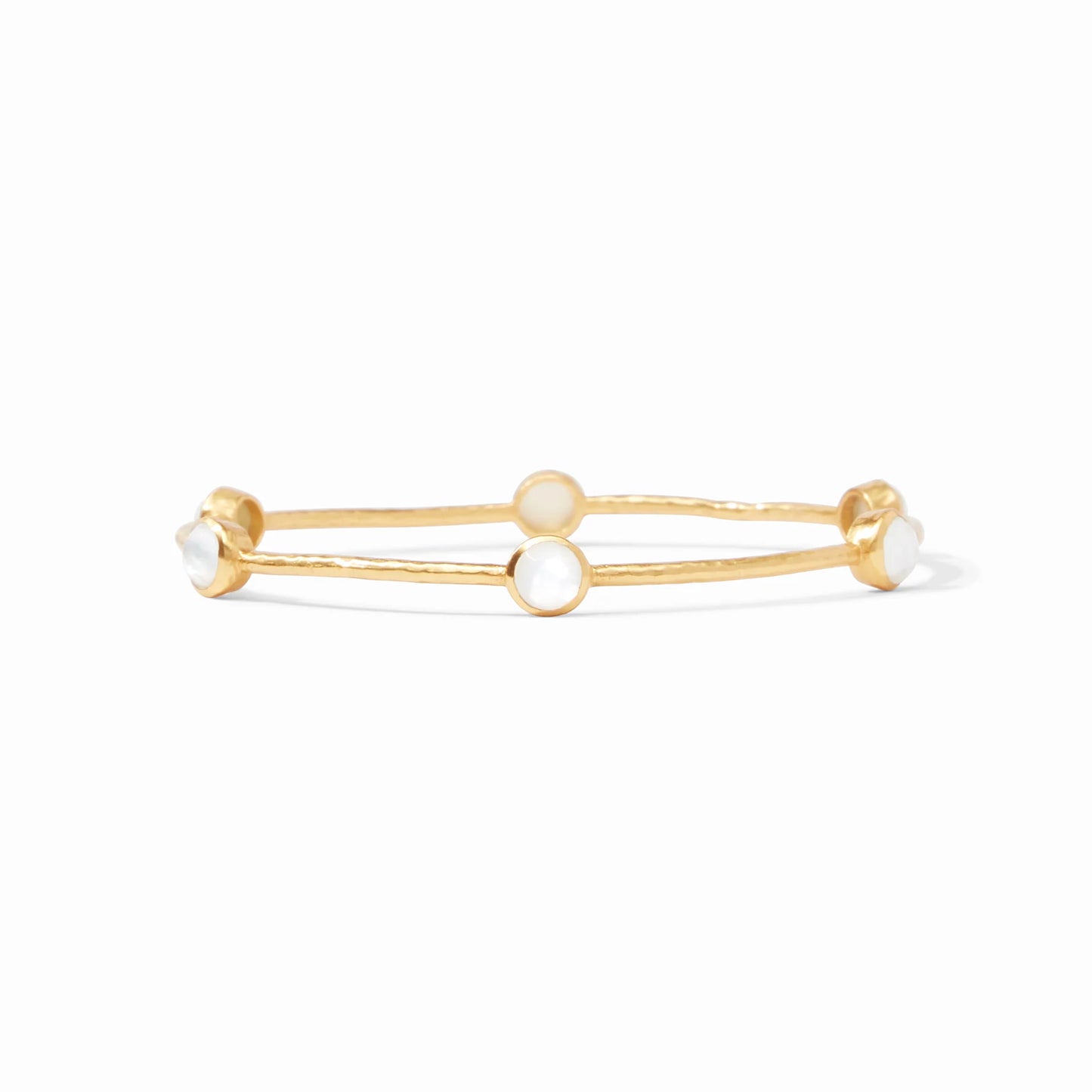 Julie Vos - Milano Luxe Bangle Iridescent Clear Crystal Medium