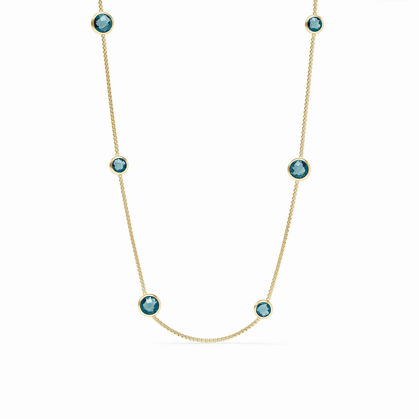 Julie Vos - Rainbow Station Necklace Montana blue