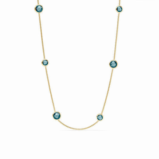 Julie Vos - Rainbow Station Necklace Montana blue
