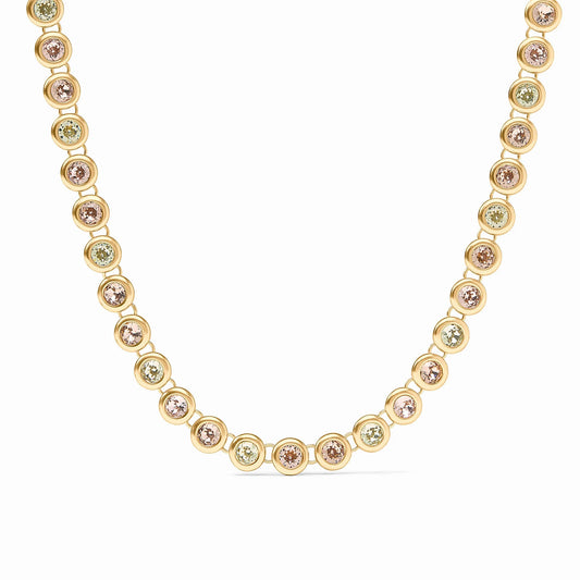 Julie Vos - Rainbow Tennis Necklace Champagne Radiance