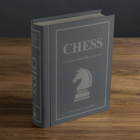Vintage Bookshelf Chess Set