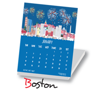 2026 J&J Graphics Boston Jewel Case Calendar