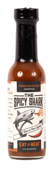 The Spicy Shark - Thresher Shark Chipotle Hot Sauce (5OZ, WARM HEAT)(5OZ, MEDIUM HEAT)