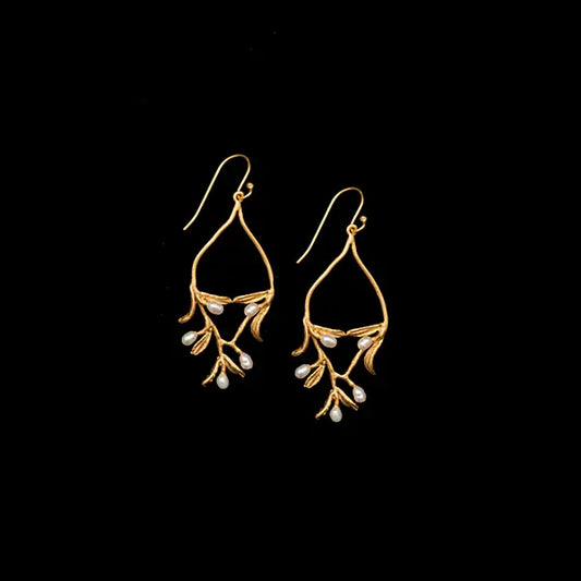 Michael Michaud - Night Willow Oval Wire Earrings