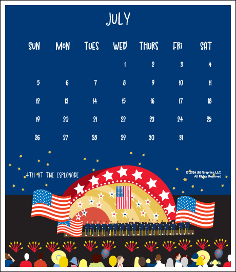 2026 J&J Graphics Boston Jewel Case Calendar