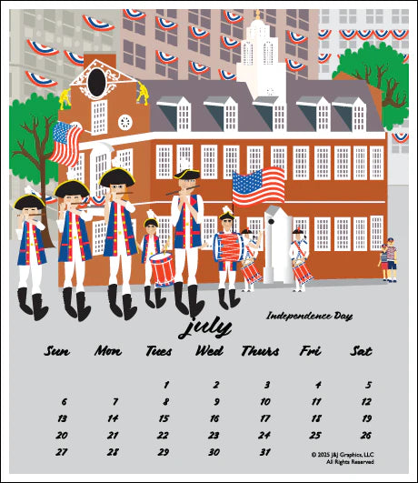 2025 J&J Graphics Boston Poster Calendar