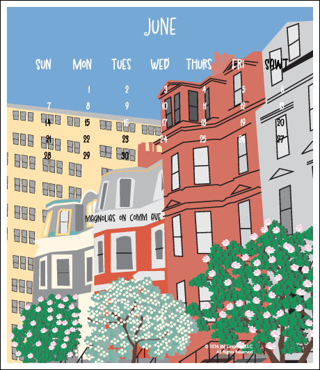 2026 J&J Graphics Boston Jewel Case Calendar