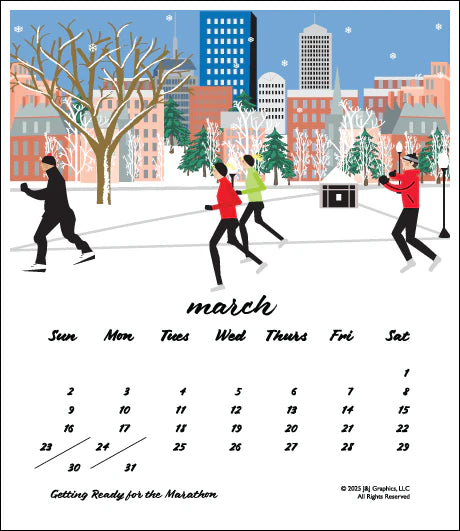 2025 J&J Graphics Boston Poster Calendar