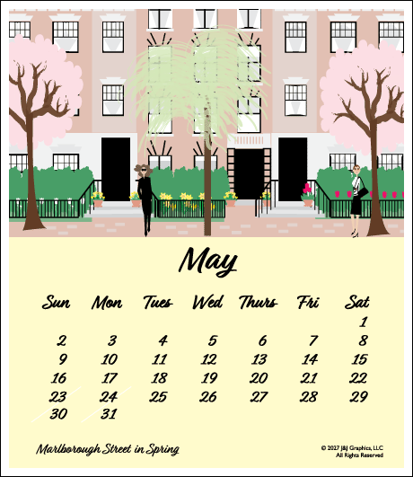 2027 J&J Graphics Boston Poster Calendar