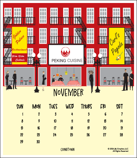 2026 J&J Graphics Boston Jewel Case Calendar