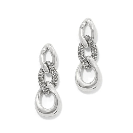 Brighton - Cleo Pave Link Post Drop Earrings