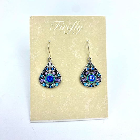 Firefly Large Filagree Earrings - Tanzanite