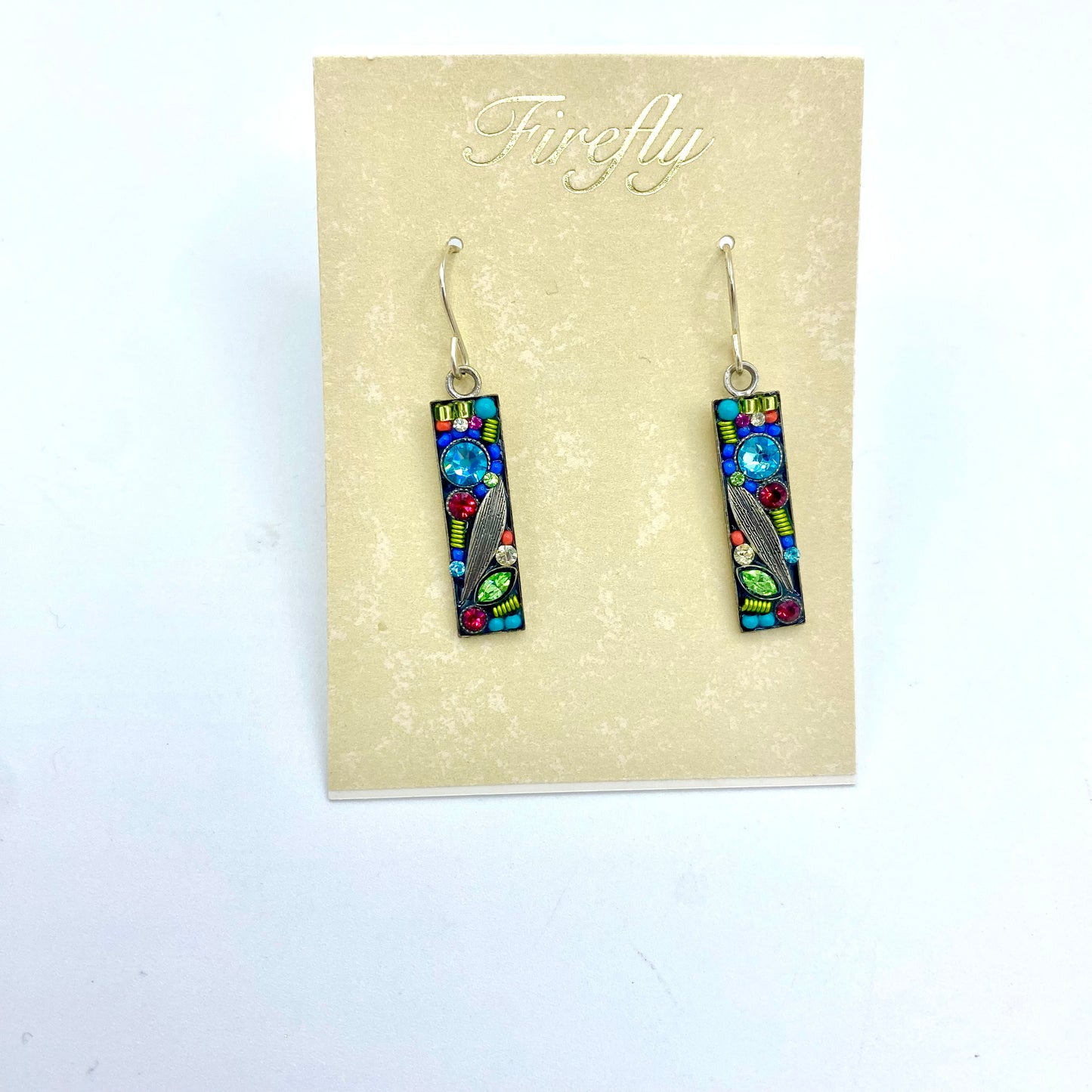 Firefly Botanical Long Pendant Earrings - Multicolored