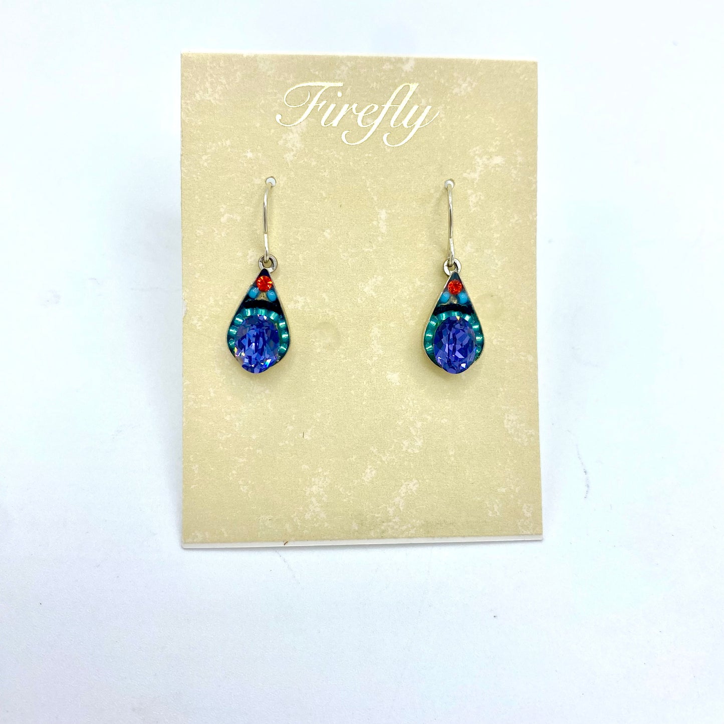 Firefly Crystal Drop Earrings - Tanzanite