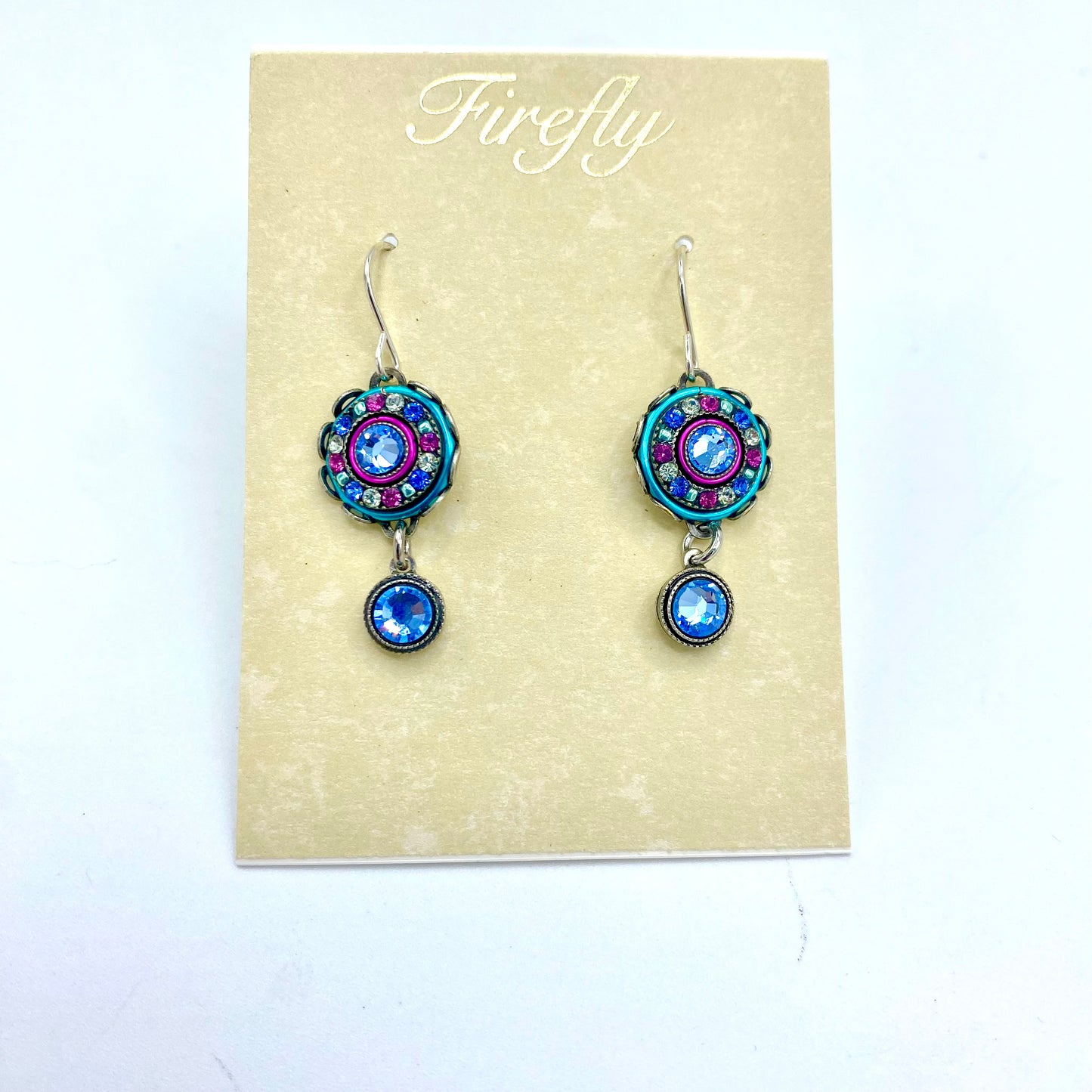 Firefly Dolce V Small Round Earrings - Light Blue