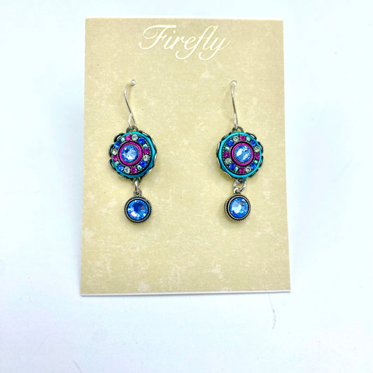 Firefly Dolce V Small Round Earrings - Light Blue