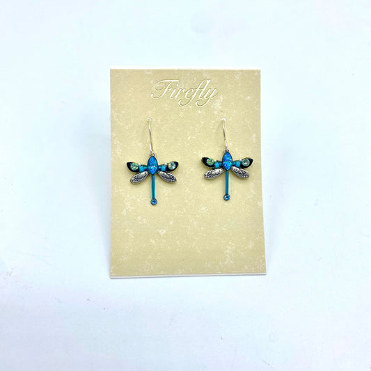 Firefly Dragonflies Earrings - Aqua