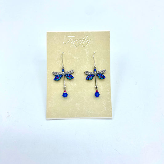 Firefly Dragonfly Earrings - Bermuda Blue