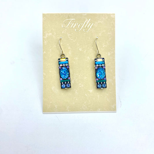 Firefly Bar Earrings - Light Blue