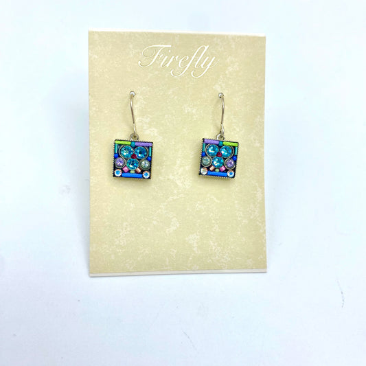 Firefly Geometric Square Earrings