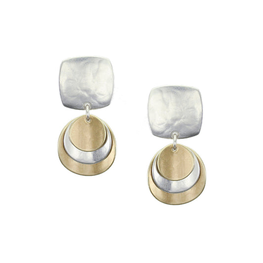 Marjorie Baer Small Rounded Square Earring