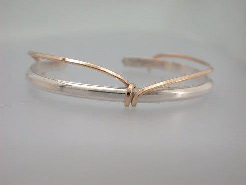 Sterling Cuff with Gold Filled Wrap
