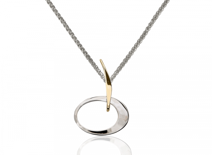 Ed Levin Petite Elliptical Necklace in Sterling Silver
