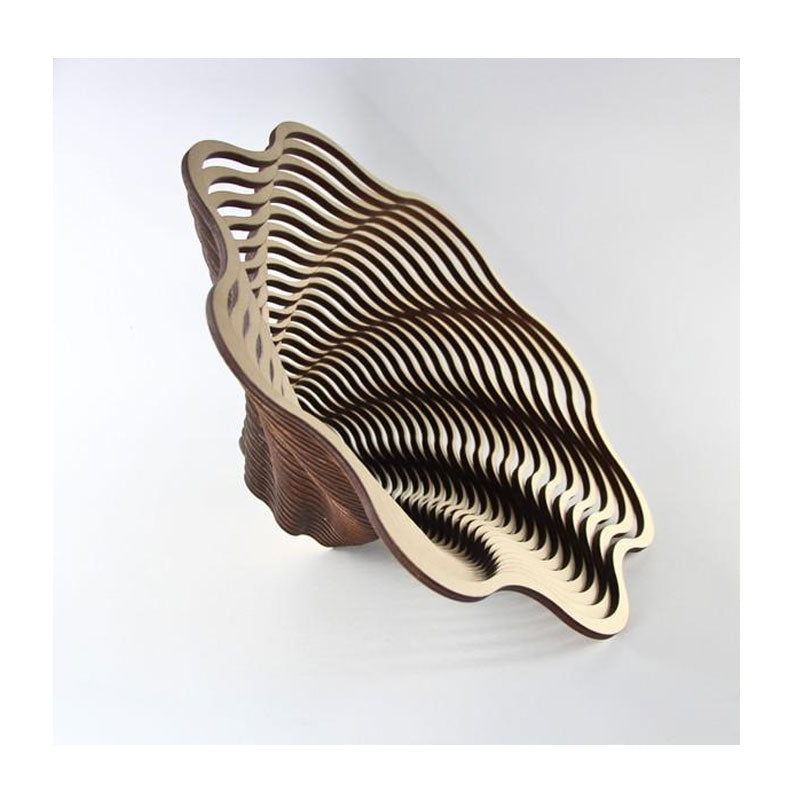 Laser Cut Wooden Bowl - Spiral