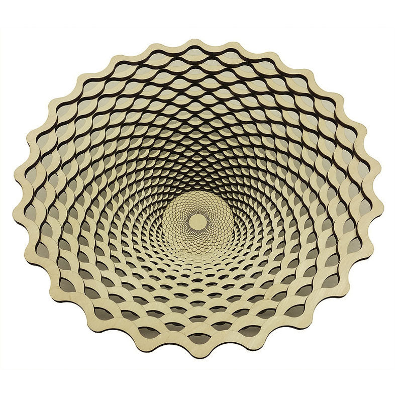 Laser Cut Wooden Bowl - Weave