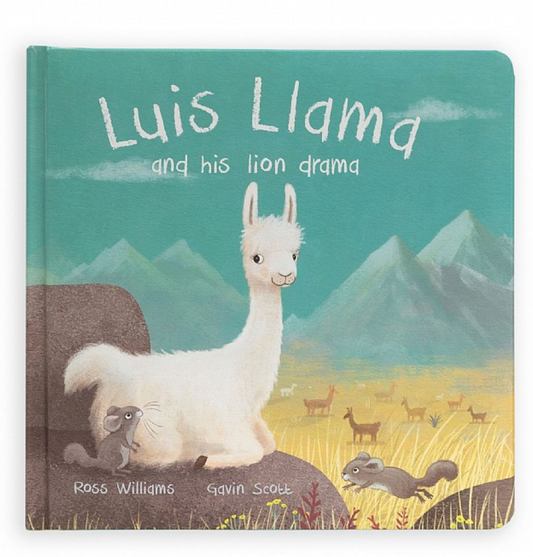 Jellycat Luis Llama and his Lion Drama Book