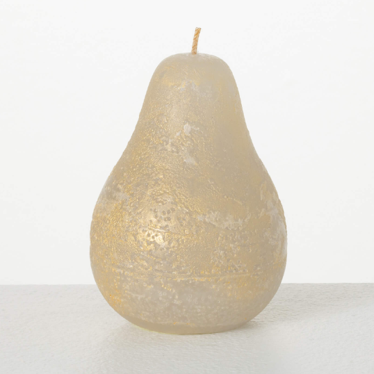Light Grey "Ritz" Pear Candle