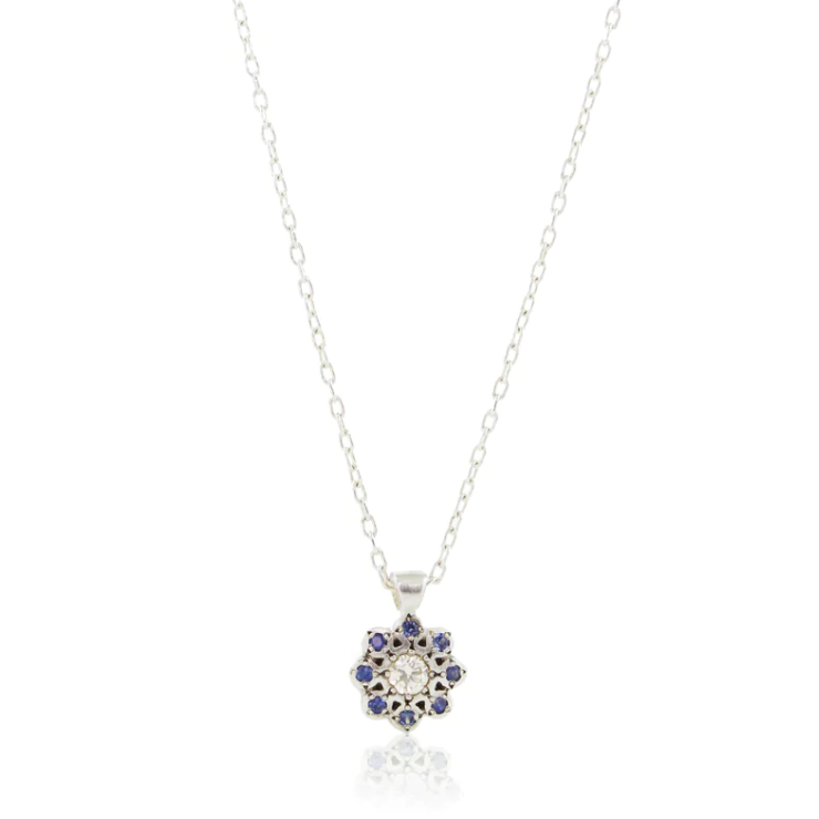 Adel Chefridi- Sapphire Moonflower Charm Pendant