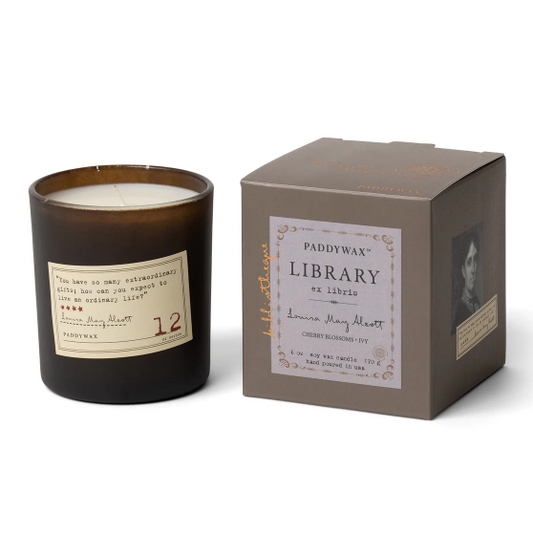 Library 6.5 oz Candle - Louisa May Alcott