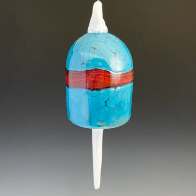 Glass Buoy - Blue and Red
