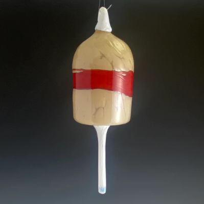 Glass Buoy - White and Red