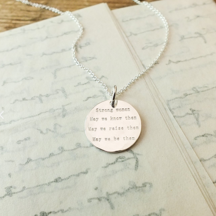 Strong Woman Necklace- Sterling Silver