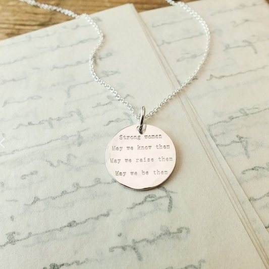 Strong Woman Necklace- Sterling Silver