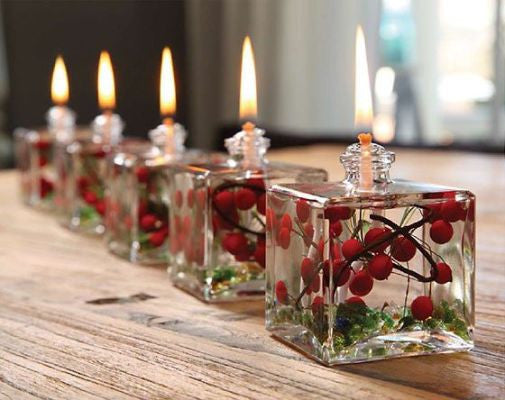 Lifetime Oil Burning "Red Berry and Fern" Theme Candles