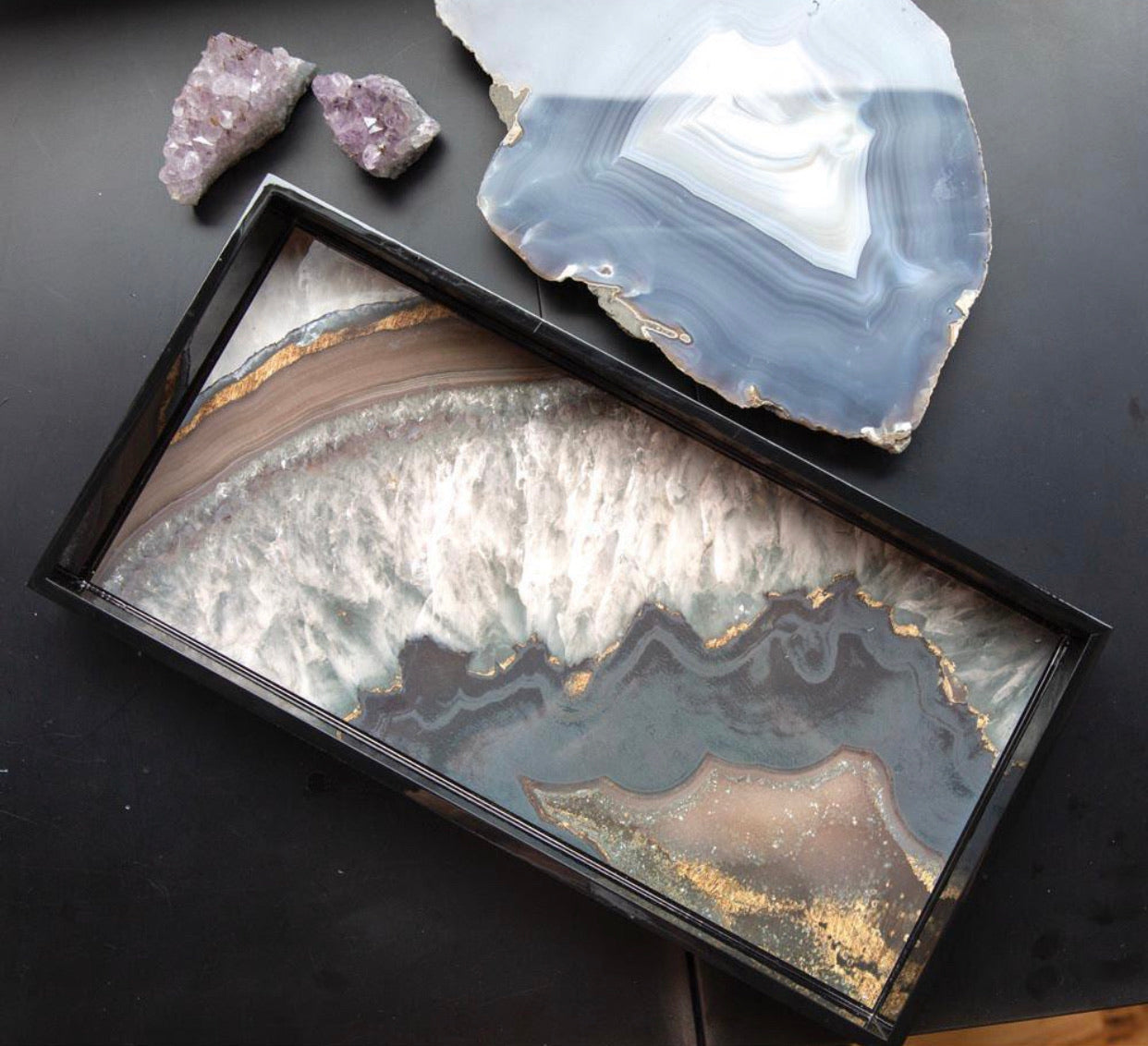 Art Tray - 10x20 Natural Agate